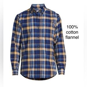 LANDSEND Men's Traditional Fit Flagship Flannel Shirt